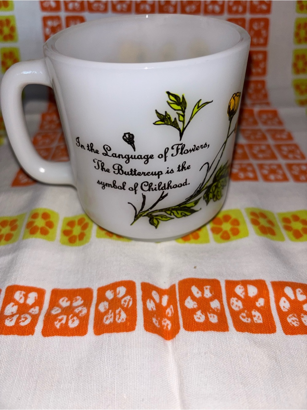 Vintage Glasbake Buttercup Milk Glass Mug - Picture 3 of 3